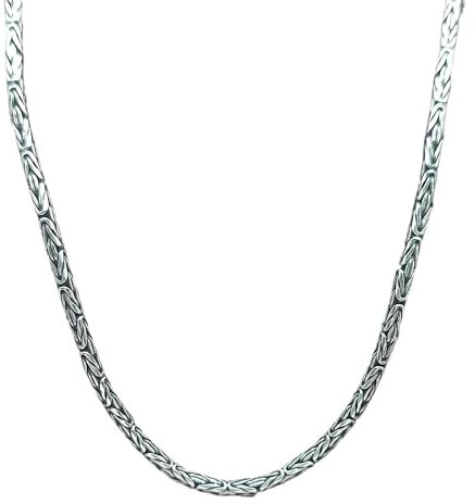 Kiss of Leather Edle Königskette aus 925 Sterling Silber, 2,5 mm dick, Verschiedene Längen