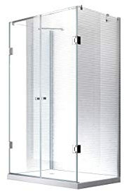 U Duschkabine Dusche Duschtrennwand Ares U-Kabine Pendeltür 120x90x200cm - 8mm - mit Duschtasse