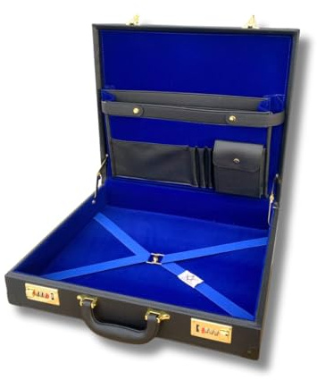 Regalia Store UK Masonic Hard Leather Provincial Apron Case | Secure Lockable Storage for Provincial Regalia Set | Premium Quality Gift for Freemason