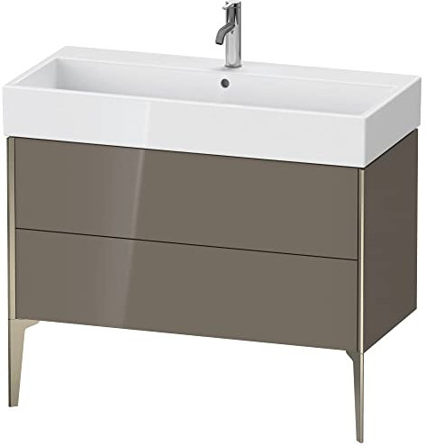 Duravit XViu 4537 Waschtischunterbau stehend, 2 Auszüge, für Waschtisch Vero Air 235010, 984x454 mm, Farbe (Front/Korpus): Champagner matt/Flannel Grey hgl. - XV45370B189