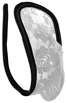 Lau-fashion String en dentelle pour homme Blanc