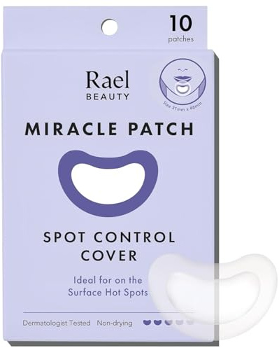 Rael Patch Anti Bouton Grand - Skincare Coreen, Acne Pimple Patches pour Visage, Nez, Menton et Joue, Acne, Hydrocolloïdes, une Couverture Supplémentaire, Vegan, Sans Cruauté (10 Patchs)