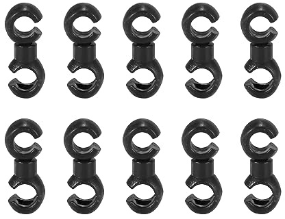 X AUTOHAUX Bike Brake Cable Clip S Style Clamp for Mountain Bike Road Black | for Mountain Bike Road Bicycle, Plastic, 10pcs