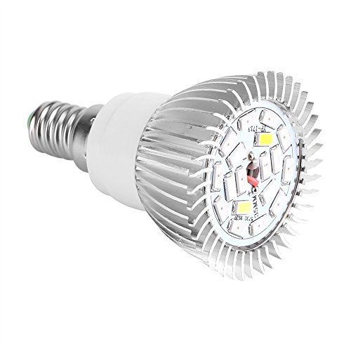 Joyzan Lámpara Crecimiento, LED Grow Light Bombilla Cultivo Iluminación Luz Planta 18W Espectro Completo E27 E14 Gu10 Interior Hidroponia
