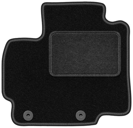 Velours-Fahrermatte passend für Mitsubishi Space Star II 2013-, Schwarz | passend für Schrägheck; Velours-Teppich (Polypropylen), ca. 6,5 mm; rutschfest, Universal-Befestigungen