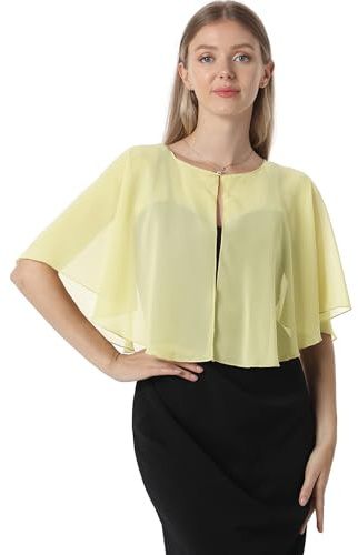 Chiffon Capelet Soft capes Shawls and Wraps for Evening Dress Wedding Cape 1920s shawl accessories for women flapper Cover Up