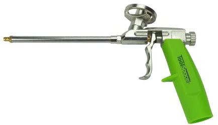 ToolSpace Pistola per schiuma da costruzione - Pistola per schiuma da costruzione con dosaggio preciso - in alluminio e plastica 36 x 16 x 5,1