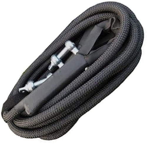 ZZDZW Abschleppseil Set 5t 8t 10t 15t 20t 25t Notfall Abschleppgurt - Abschleppseil Pkw - Bergegurt - 100% Reißfest -Mit D-Ring-Haken-Seil Für Bergungsschlepp Offroad Auto (Size : 10m(10T))