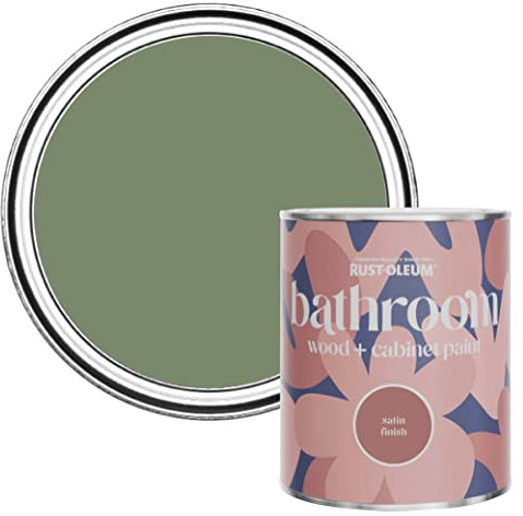 Rust-Oleum Green Moisture Resistant Bathroom Wood and Cabinet Paint in Satin Finish - All Green 750ml