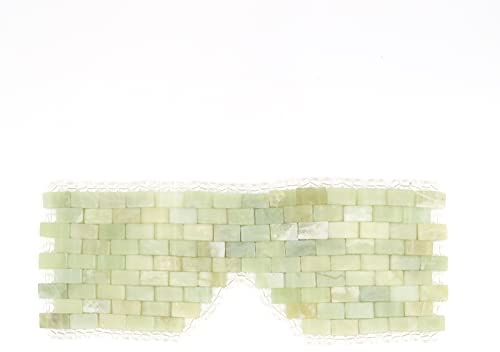 Rosenquarz Kühlende Augenmaske Natürliche Jade Augenmaske Augenmassagegerät Amethyst Schlafmasken Steinmassage Entspannung,xiu Jade