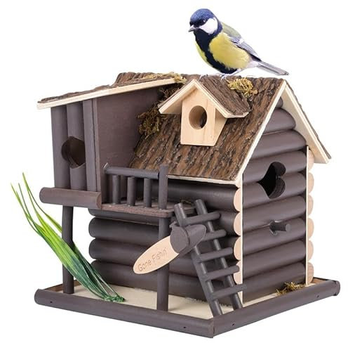 Belle Vous Casetta per Uccellini da Esterno - Casa per Uccelli in Legno - Mangiatoia Decorativa da Giardino - per l’Osservazione degli Animali Selvatici - Nido Artificiale