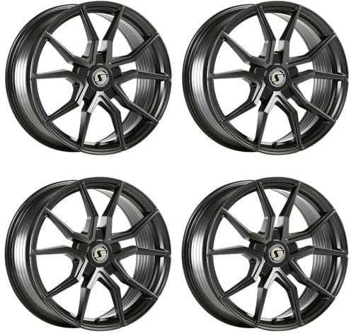 4x Schmidt Felgen Drago 8.5Jx19 ET33 5x110 SatinBlack kompatibel mit Opel Adam 5-Loch, Astra H 5-Loch, Corsa E OPC (5-Loch)