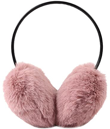 XIAOHAWANG Winter Ohrenschützer Damen Warmer Ohrenwärmer Mädchen aus Warm Flauschige (Rosa)