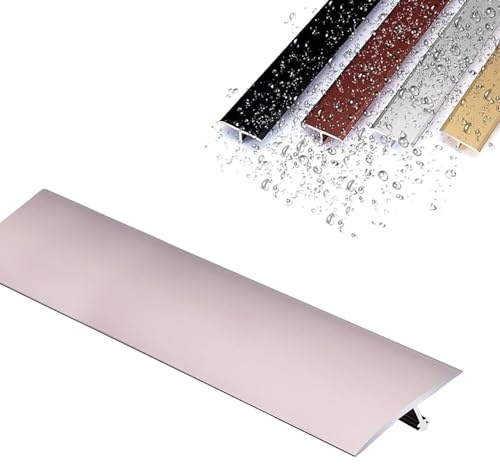 Wasserdicht Übergangsprofil Ausgleichsprofil, Boden/Tür T-Profil Bodenleiste, Schwarz Weiß Gold Aluminium Bodenübergangsstreifen Boden Abdeckleiste Ausgleichsprofil Für Fliesen Laminat/Parkett