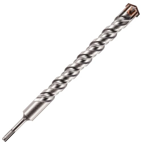 Rennie Tool 28mm x 350mm Long SDS High Performance Hammer Drill Bit | Cross Tipped Masonry Drill Bit For Brick, Concrete, Stone, Granite. Professional Tungsten Carbide Tipped 28mm SDS Drill Bit