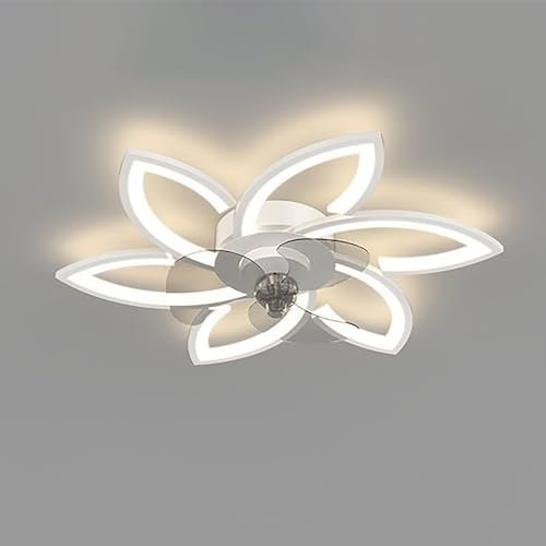 NEOFEN Ceiling Fan with Lights Remote Control, Low Profile Flush Mount Ceiling Fan for Kitchen Bedroom (Color : A1, Size : 110v)