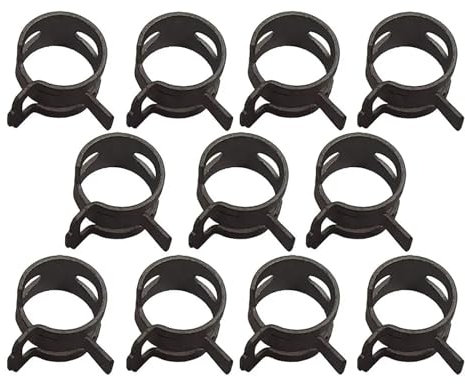 50–100 Stück schwarze Vakuum-Feder-Schlauchschelle, Heizöl, Wasserrohr for Schelle, Metallverschluss, 6–30 mm (Color : Svart, Size : M6 (100Pcs))