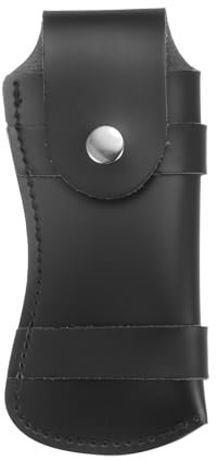 QUARKZMAN Étui en Cuir pour Couteau 5,6 x 2,6 avec Passant de Ceinture, Pochette pour Couteau Pliant avec Fermeture à Pression Couteau Pliant, Couteau de l'Armée, Petit Couteau, Marron