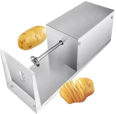 Beachtiful Affettatrice a Spirale Elettrica per Patate Tornado, Affettatrice Automatica per Patate Torte in Acciaio Inossidabile per Uso Commerciale Domestico