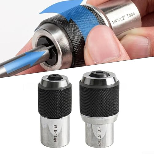 ReachMall Lot de 2 douilles compactes pour tarauds réglables de 0,95 cm - Outil d'extraction - Pour petits ateliers et endroits crampés