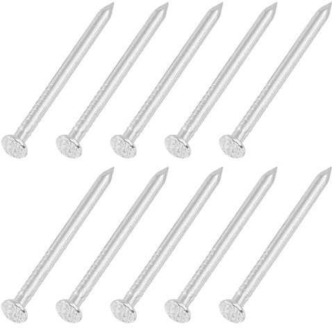 sourcing map 25Pcs Small Hardware Nails, 3D x 1-1/4 304 Stainless Steel Round Head Nail Common Finishing Nail for Household Woodworking Picture Hanging DIY Projects, White
