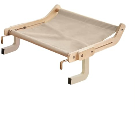 Seduta da finestra per gatti con amaca regolabile, resistente, per davanzale interno, ideale per il posizionamento sul comodino