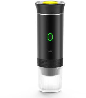 FAMKIT Tragbare Espressomaschine Kabellos 3-in-1 für Camping & Reisen – 15Bar Elektrische Kaffeemaschine mit Akku, Kompatibel mit Kapseln/Pulver für Zuhause (60ml, Schwarz)