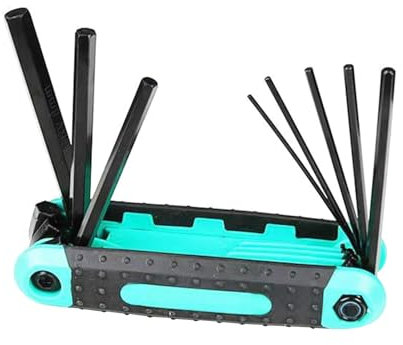 Shinsilur Folding Allen Key Set Metric, 8pc Allen Keys Sets with 1.5-8mm Allen Keys, Fold-Up Hex Key Set, Cr-V Steel Fold-Out Wrench Set 1.5, 2, 2.5, 3, 4, 5, 6 & 8mm Allen Keys Sets