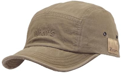 YAMEE Baseballkeps dam bomull kort takfot, keps dam sommar solskydd, baseball herr justerbar, skärmmössa dam andningsbart mode, solhatt dam lätt, hatt dam utomhusaktiviteter, kaki, one size
