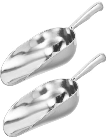 Warmhm 2 Pièces Scoop Aluminium Pelle à Glace Résistante Au Froid pour Cuisine et Buffet Ergonomique et Polyvalente pour Glace Farine et Grains