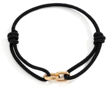 XFSRG Bracciali Uomo in Corda di Vela Surfisti Corda Intrecciata a Mano Regolabili Gioiello Regalo per Ragazzo Marito Figlio Papà(Oro)