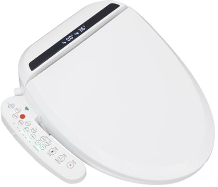Smart Bidet Toilettensitz WC Sitz Beheizbar Toilettendeckel Seitliches Bedienfeld Dusch WC Aufsatz Bidet Aufsatz für Toilette Klobrille WC Mit Bidet Funktion Nachtlicht Trockner Warmwasser Massage