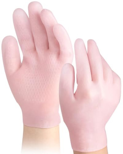 yanzisura Guantes Hidratantes | Guantes de spa lavables y antideslizantes para la noche para mujeres Hidratantes | humectantes para manos secas para durante la noche con efecto