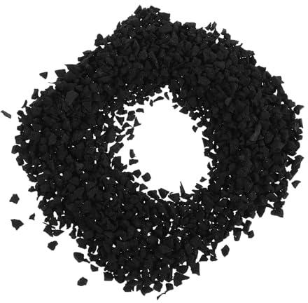 Angoily Relleno de Caucho para Césped Artificial 1 Kg Bolsa Pellets Granulado Ecológico para Campo Deportivo Material Resistente al Desgaste y Drenaje Rápido para Áreas de Juego y