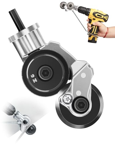 Cisaille à Tôle Électrique Grignoteuse en Métal pour Perceuse Accessoire de Coupe pour Plaques de Métal, Fer, Acier, Cuivre, Aluminium (Universel)