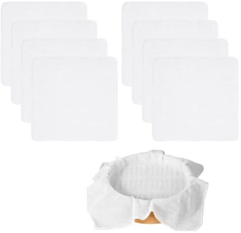Shengxi 8 Stück Passiertuch, 50 x 50 cm Premium Overlock Käsetuch Ungebleichte Baumwolle Cheesecloth, Ultrafeinmaschig Wiederverwendbare Cheesecloth Für Hausgemachten Käse Joghurt und Gemüsesaft