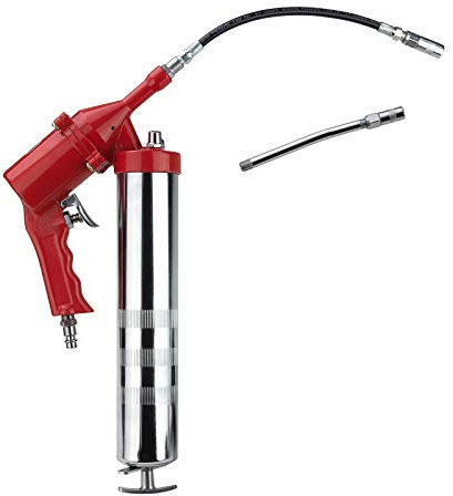 DEMA Pneumatische Fettpresse 400 ml – Luftdruck Handfettpresse, Druckluftfettpresse, Werkstatt Zubehör, robust, langlebig, einfach bedienbar, ideal für Auto, Traktor, Industrie, Schmierung