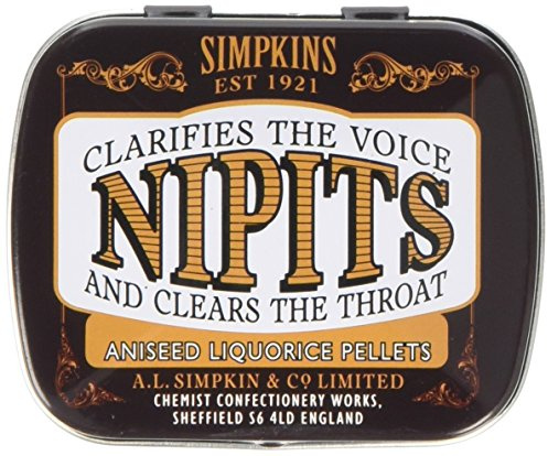 Simpkins Nipits Aniseed Liquorice Pellets Tins 14 g (Pack of 6)