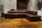 Quattro Meble Ecksofa London II 3z 275 x 200 Dunkelbraun Echtleder mit Ziernaht Sofa Couch mit Bettfunktion und Bettkasten Echt Leder Eck Couch große Farbauswahl