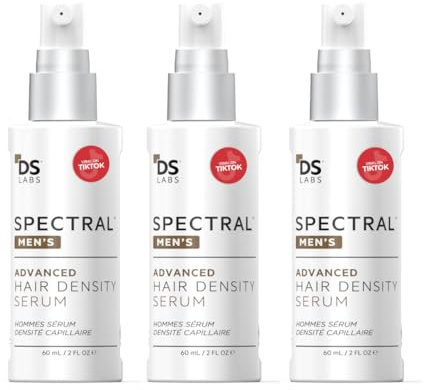 DS Labs Spectral Men’s Hair Density Serum (formerly Spectral.DNC-N) - Lightweight Leave-In for Fuller Looking, Thicker Looking Hair, Fast Absorbing, Non-Greasy, For All Hair Types, 60mL, (3 Pack)