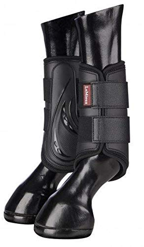 Lemieux ProShell Bürstenstiefel in Schwarz mit 360-Grad-Schutz – weiches perforiertes Innenfutter – stützt und schützt die unteren Gliedmaßen – Größe M