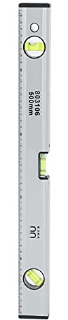 Fafeicy Nivel de burbuja magnético, instrumento de nivelación de aleación de aluminio de alta resistencia, 500 mm / 600 mm, plateado(500mm), Nivel
