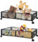 2 Pcs Contenitori Sottoletto con Ruote, Contenitore Sottoletto Con Ruote Girevoli a 360, Armadio Salvaspazio Organizer Vestiti, Telaio in Metallo, Scatola Sotto Il Letto, Contenitori Scarpe