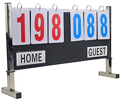 WYRMB Anzeigetafel-Flipper, 6-stellige Sportwettkampf-Anzeigetafel, Flip-Score für Spiele, Fußball, Basketball, Tennis, Volleyball, Cornhole-Wettbewerb