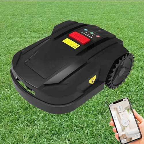 LMYYDES Robotic Lawnmower Automatic Intelligence Lawn Mower, APP Control Garden Robot Mower, Path Planning, Lawn Wifi APP Control,Brushed Moter