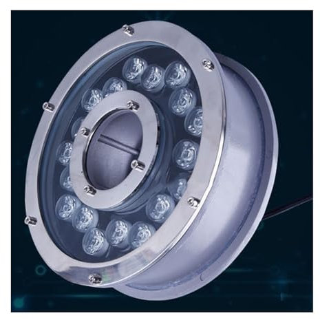 LGJEGD LED Springbrunnen Licht Unterwasser Ring Licht IP68 Wasserdicht Geeignet for Brunnen, Schwimmbäder und Seen (Color : Green, Size : 12w-12v)