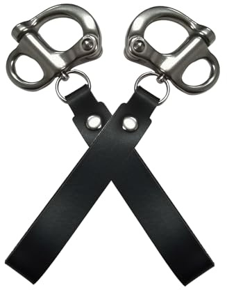 Beigaoxu Grillete de liberación rápida, grillete multiusos, aparejo de alta carga, tipo resorte, adecuado para máscara SCBA, grillete de acero inoxidable 316 de grado marino, juego de 2 piezas