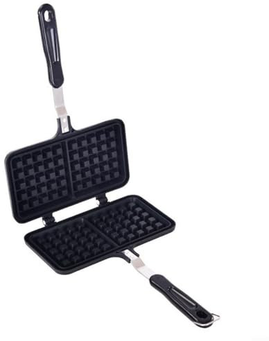 Macchina per waffle belga rotativa per fornello a gas, superficie antiaderente, cottura rapida e uniforme, compatta e salvaspazio, versatile per waffle e dolcetti per la colazione, facile da pulire e