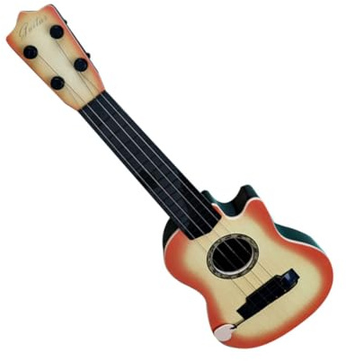 Hemobllo Chitarra Giocattolo in Plastica Realistica per Strumento Musicale Educativo e Sicuro per Principianti e Giochi Musicali per Ragazzi e Ragazze