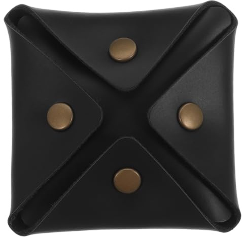 YARNOW Mini Porte-Monnaie en Cuir PU Mat, Étui Souple pour Écouteurs, Paquet à Monnaie Compact Noir Mat, Léger et Pratique pour Femmes, Rangement Quotidien et Voyage, Petit Format